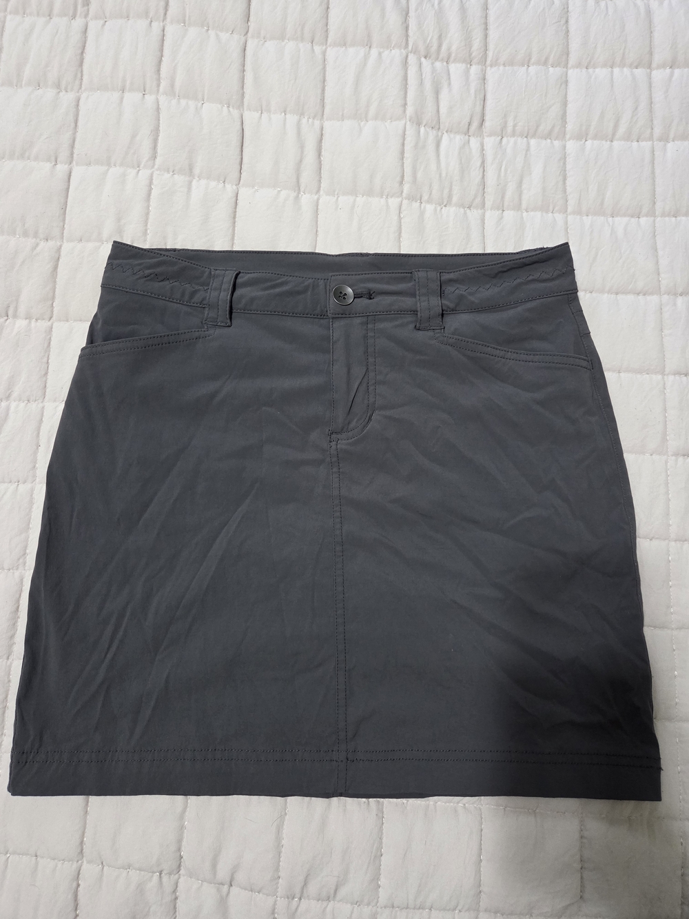 Eddie Bauer Charcoal Straight Mini Skirt